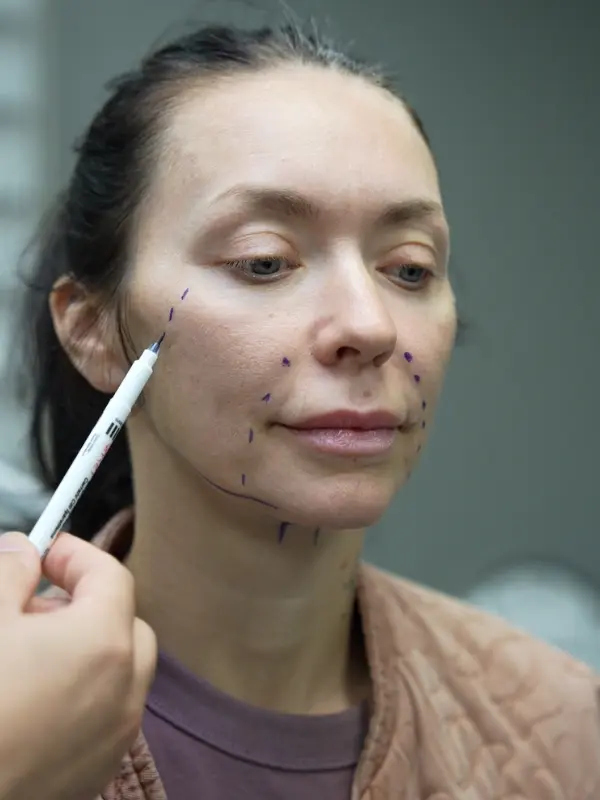 Aufnahme vor einem Facelift im Dämmerschlaf (Awake)