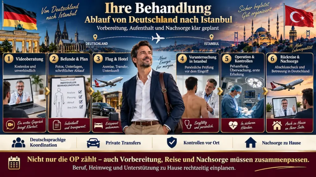 Daddy Makeover in der Türkei: Behandlungsablauf von der Videoberatung über Anreise und Operation bis zur Nachsorge