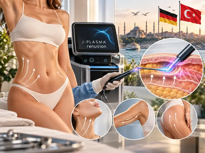 J-Plasma-Hautstraffung in der Türkei mit Renuvion für Bauch, Hals, Oberarme und Oberschenkel
