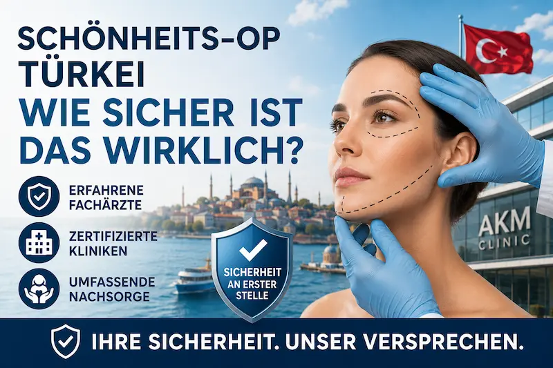Schönheits-OP Türkei Sicherheit: Gesichtsanalyse in Istanbul mit Fokus auf Fachärzte, Klinikstandards und Nachsorge.