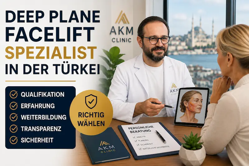 Deep Plane Facelift Spezialist Türkei: ärztliche Beratung zu Qualifikation, Erfahrung und transparenter Operateurwahl