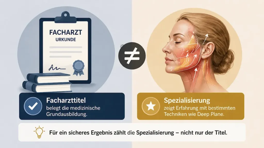 Deep Plane Facelift Spezialist Türkei: Facharzttitel und spezialisierte Deep-Plane-Erfahrung im direkten Vergleich