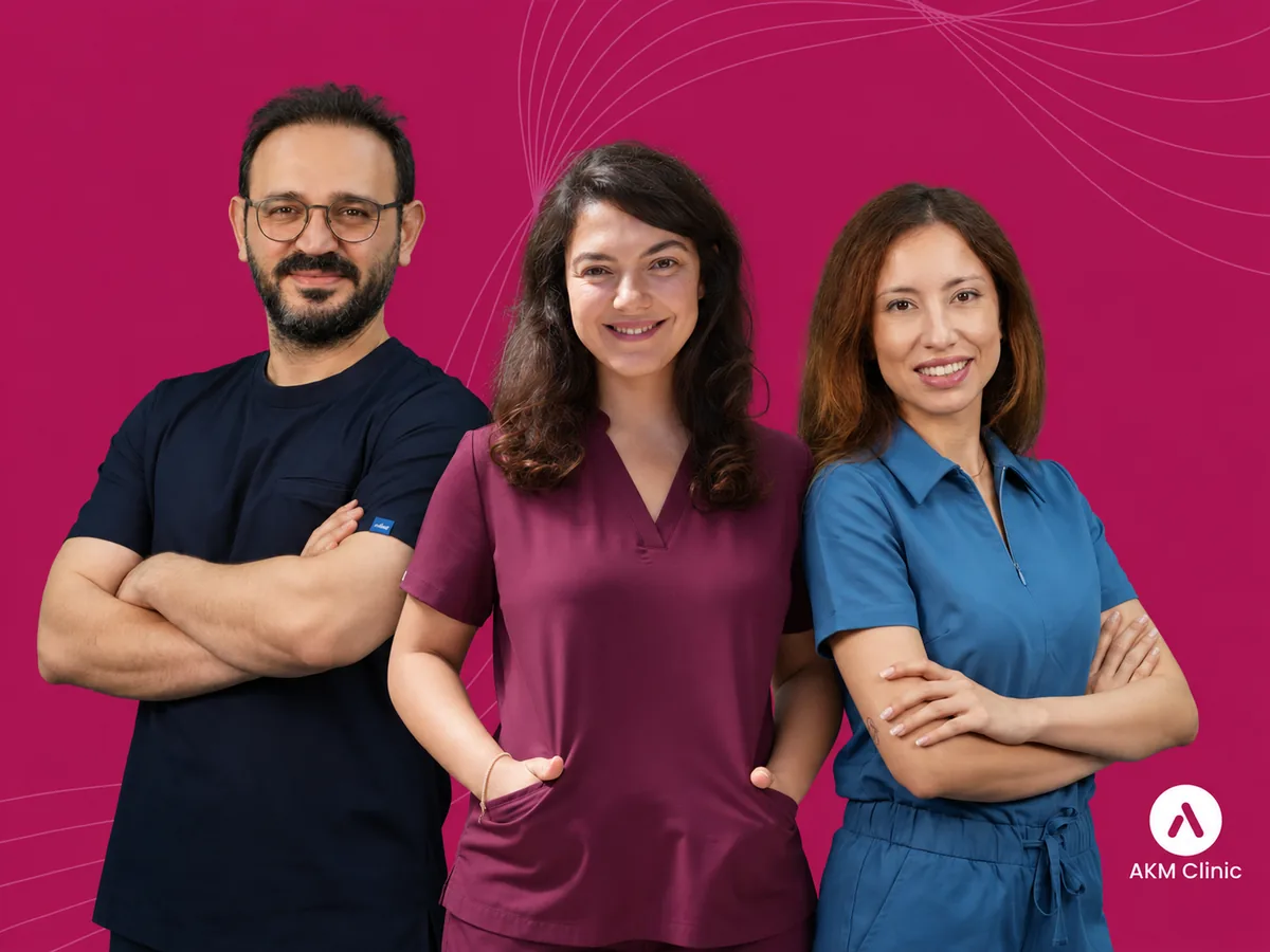 Akif Mehmetoğlu, Aylin Akbulut Yılmaz und Göknil Gültekin von der AKM Clinic in Istanbul